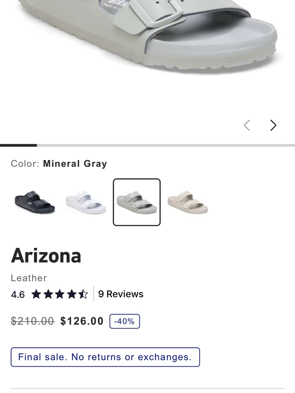 Birkenstock Arizona Sandals in mineral gray - Picture 7 of 7